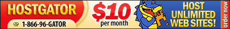 Host Gator - host unlimited web sites from $10 per month!